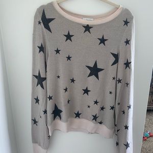 WILDFOX GRAY STAR SWEATSHIRT/SWEATER